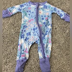Little Sleepies Blue Floral Kids Pajama Set